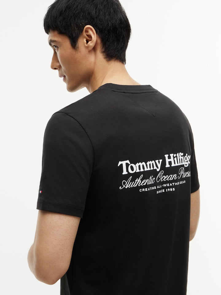TH NAUTICAL BACK GRAPHIC REG TEE - BLACK