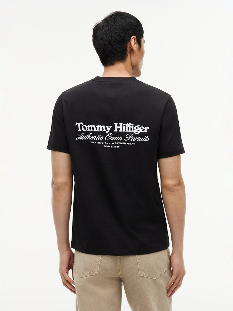 TH NAUTICAL BACK GRAPHIC REG TEE - BLACK