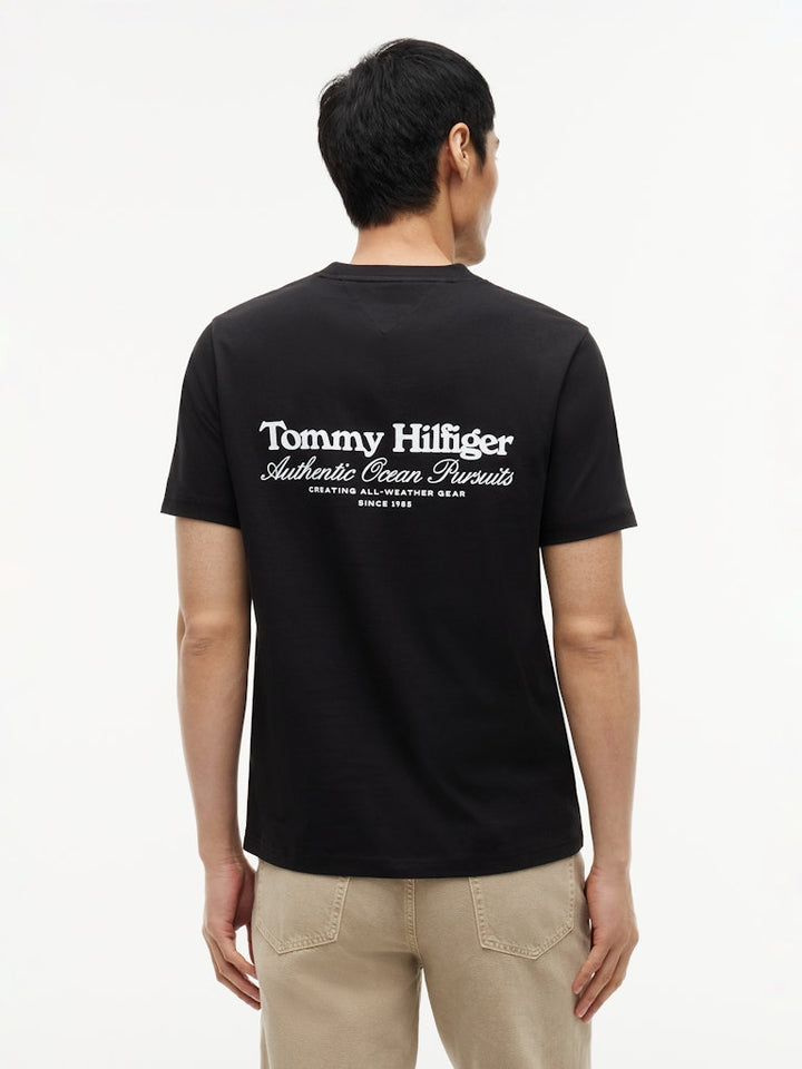 TH NAUTICAL BACK GRAPHIC REG TEE - BLACK