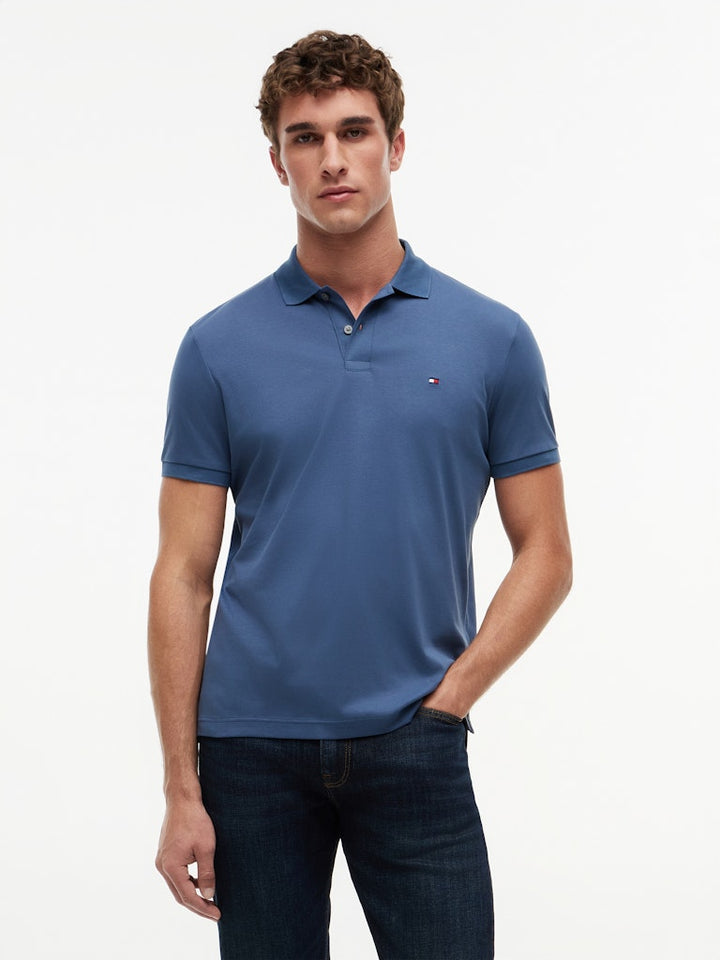 TH LIQUID COTTON REG SEASONAL POLO - AEGEAN SEA