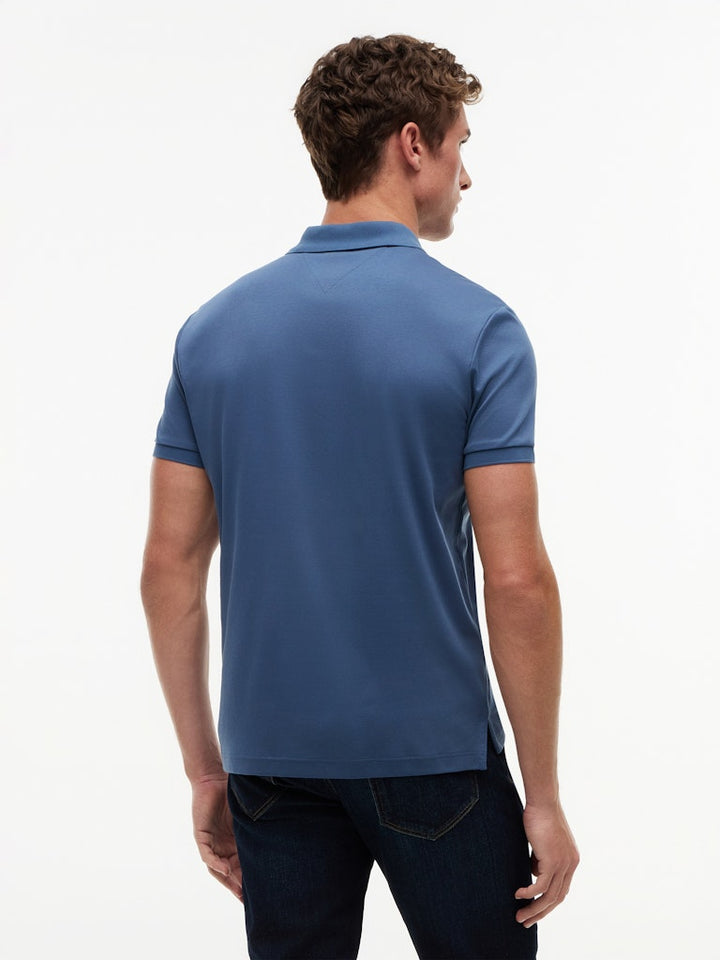TH LIQUID COTTON REG SEASONAL POLO - AEGEAN SEA