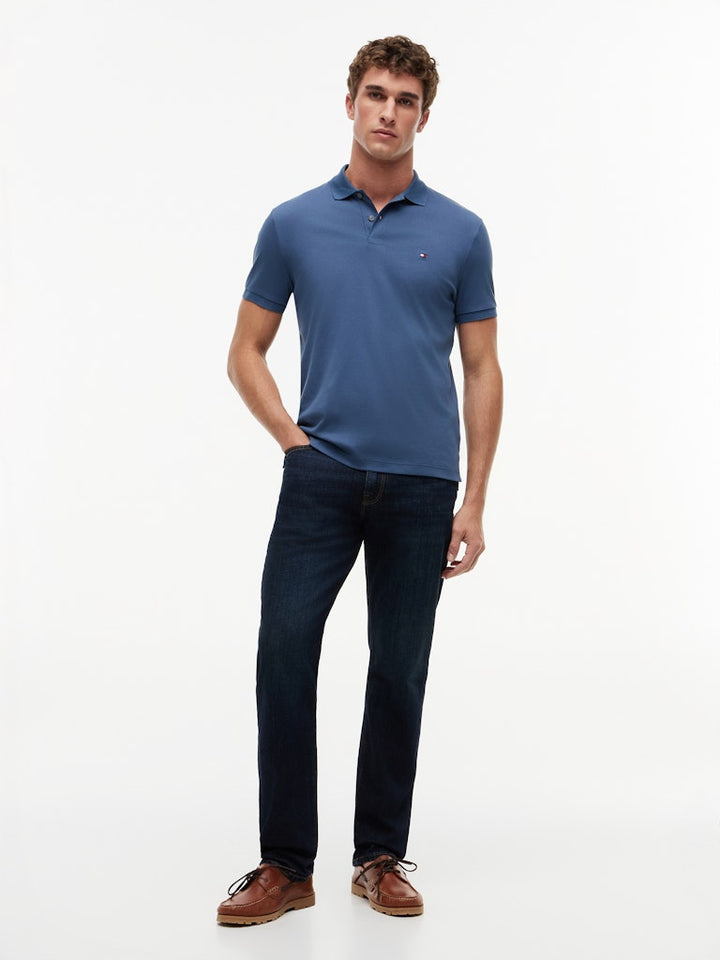 TH LIQUID COTTON REG SEASONAL POLO - AEGEAN SEA