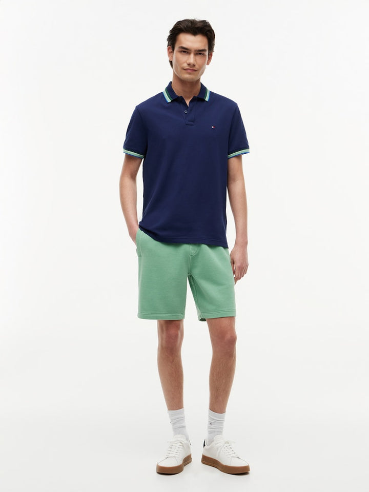 TOMMY HILFIGER CONTRAST COLLAR CUFFS REG POLO - NAVY