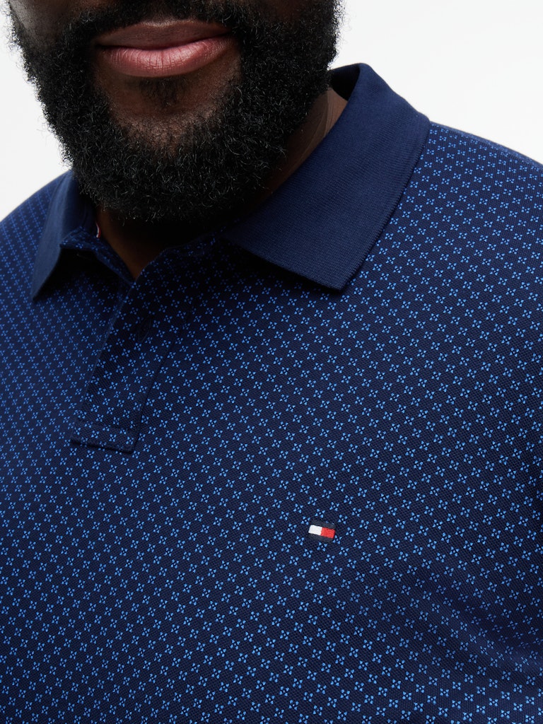 TOMMY HILFIGER BT-MICROPRINT PIQUE REG POLO - CARBON