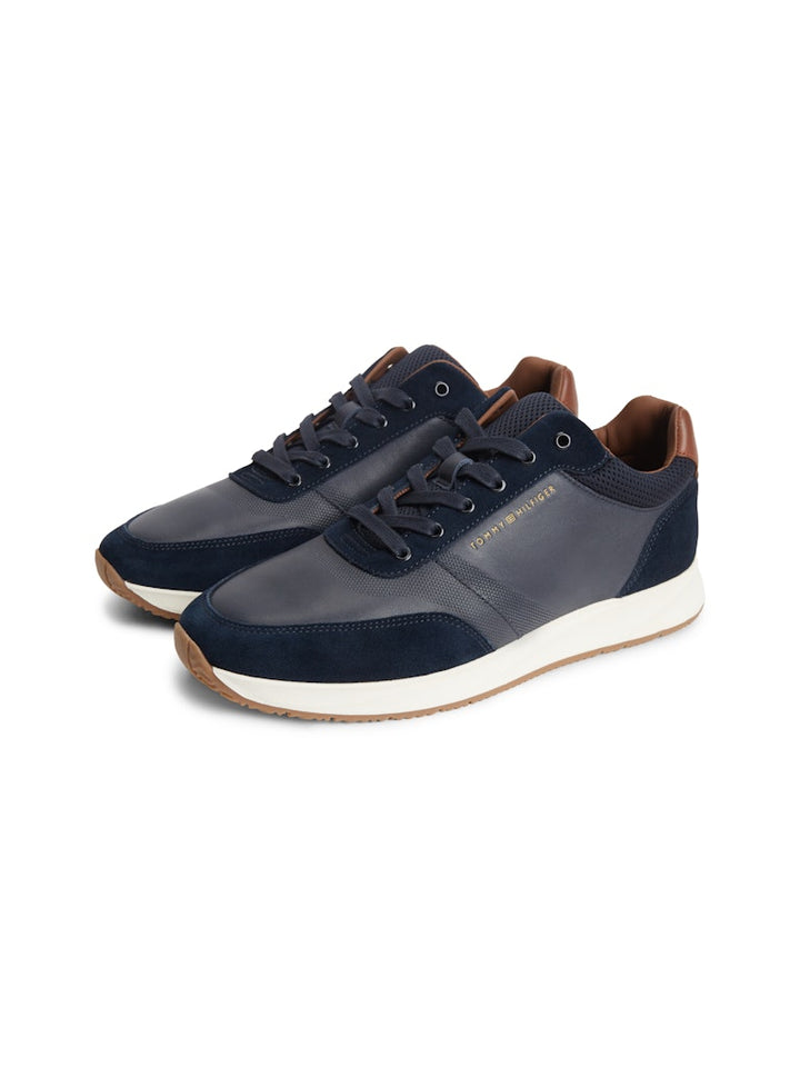 TOMMY HILFIGER DRESSY RUNNER SUEDE MIX - NAVY