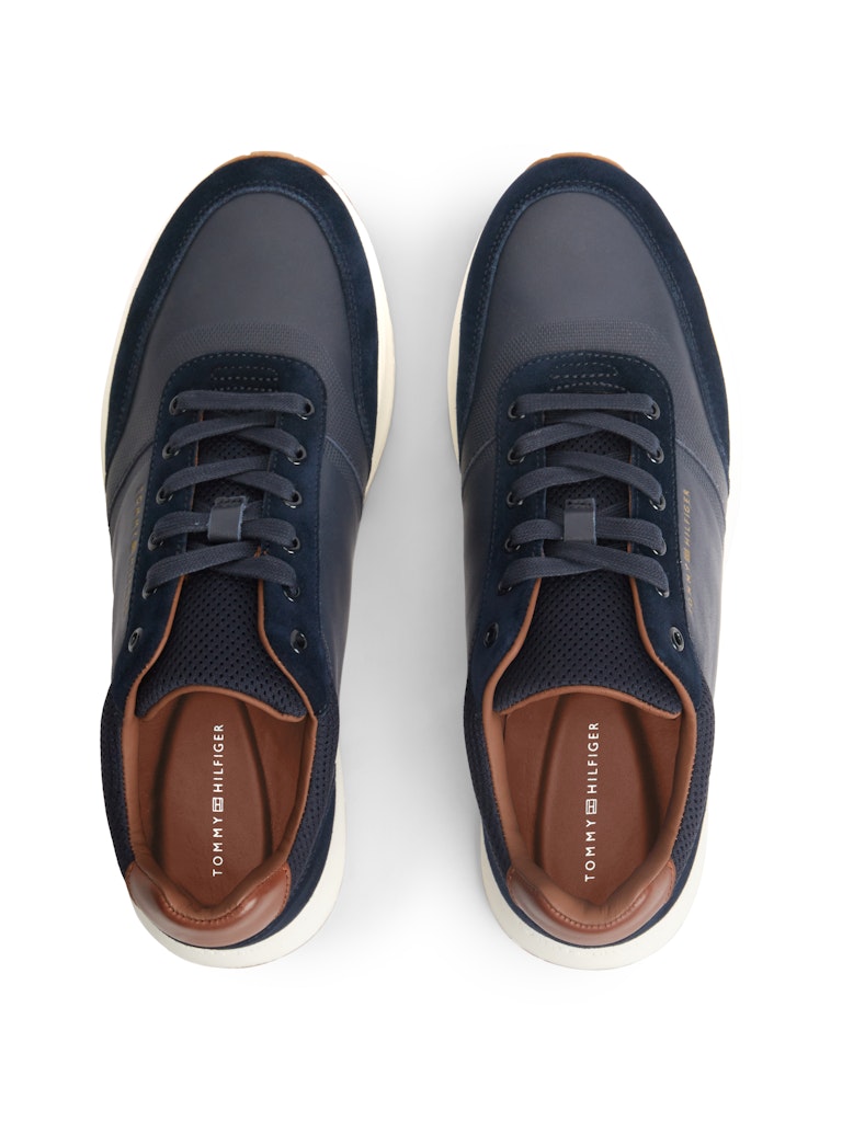TOMMY HILFIGER DRESSY RUNNER SUEDE MIX - NAVY