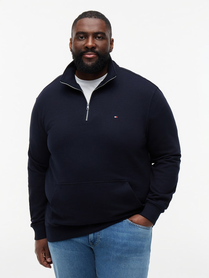 TOMMY HILFIGER BT-ESS TERRY NEW 1/4 ZIP - NAVY
