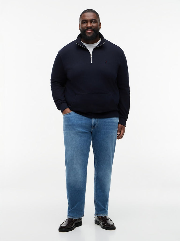 TOMMY HILFIGER BT-ESS TERRY NEW 1/4 ZIP - NAVY