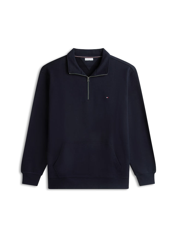 TOMMY HILFIGER BT-ESS TERRY NEW 1/4 ZIP - NAVY
