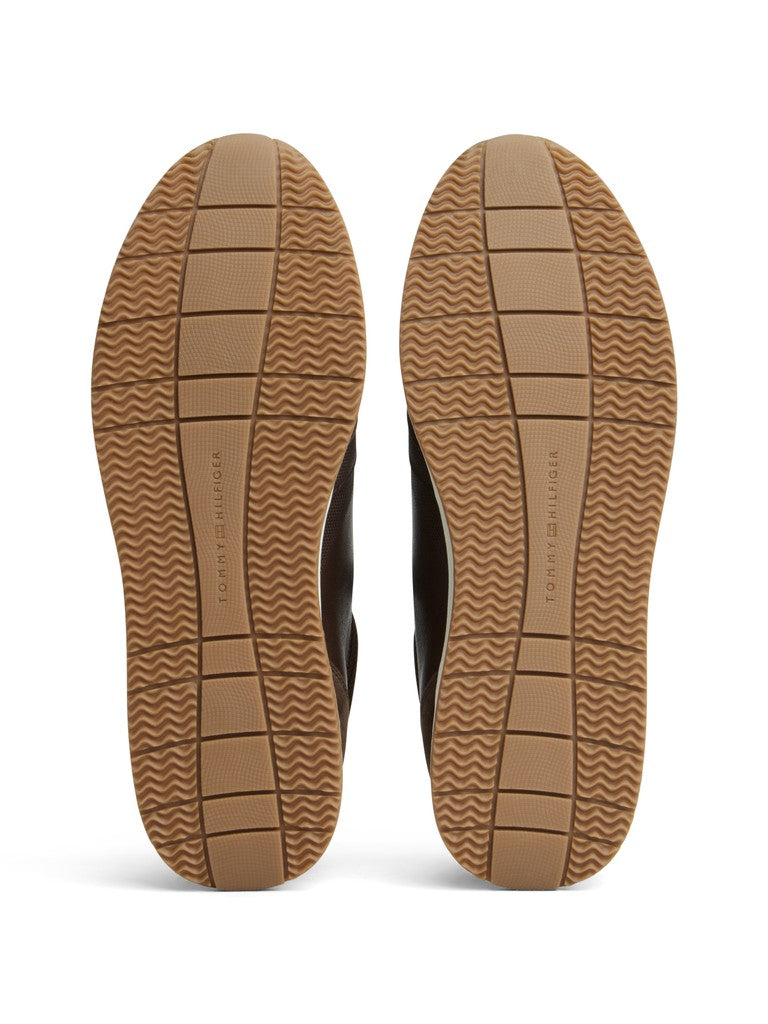 TOMMY HILFIGER DRESSY RUNNER SUEDE MIX - COCOA