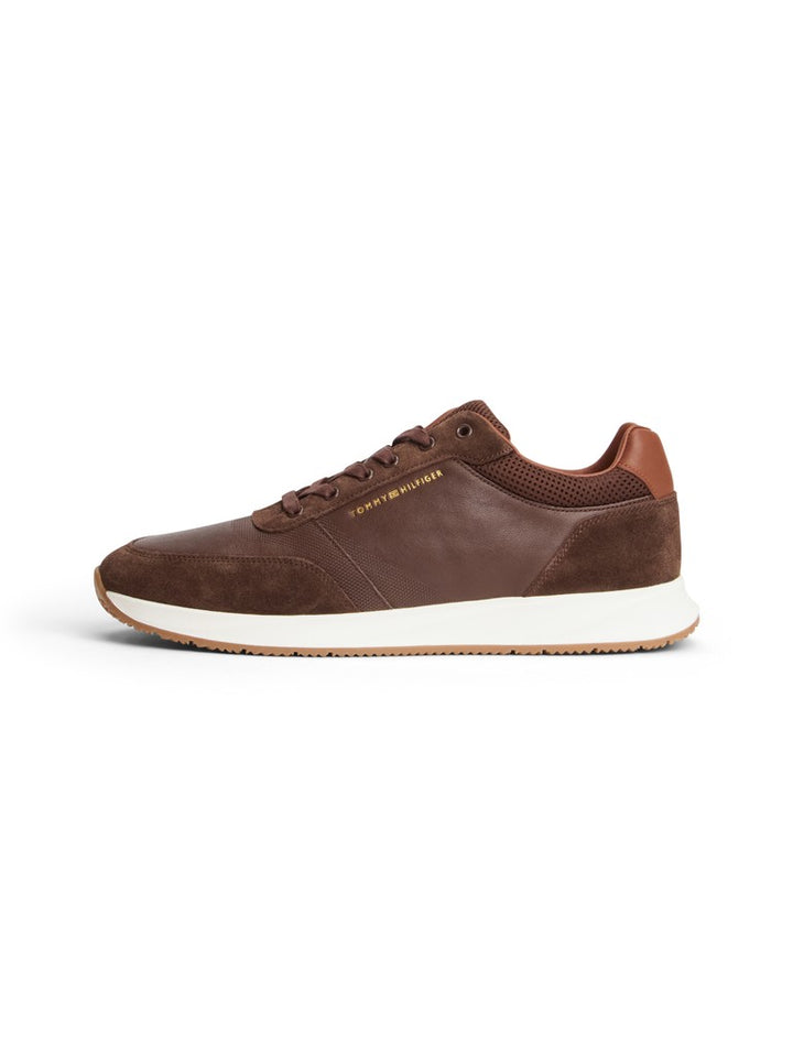 TOMMY HILFIGER DRESSY RUNNER SUEDE MIX - COCOA