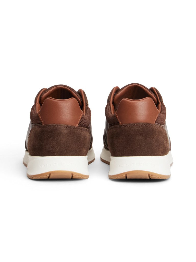 TOMMY HILFIGER DRESSY RUNNER SUEDE MIX - COCOA