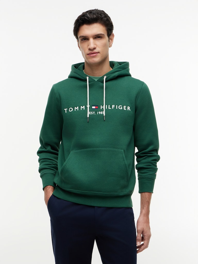 TOMMY HILFIGER TOMMY LOGO HOODY - STREET GREEN