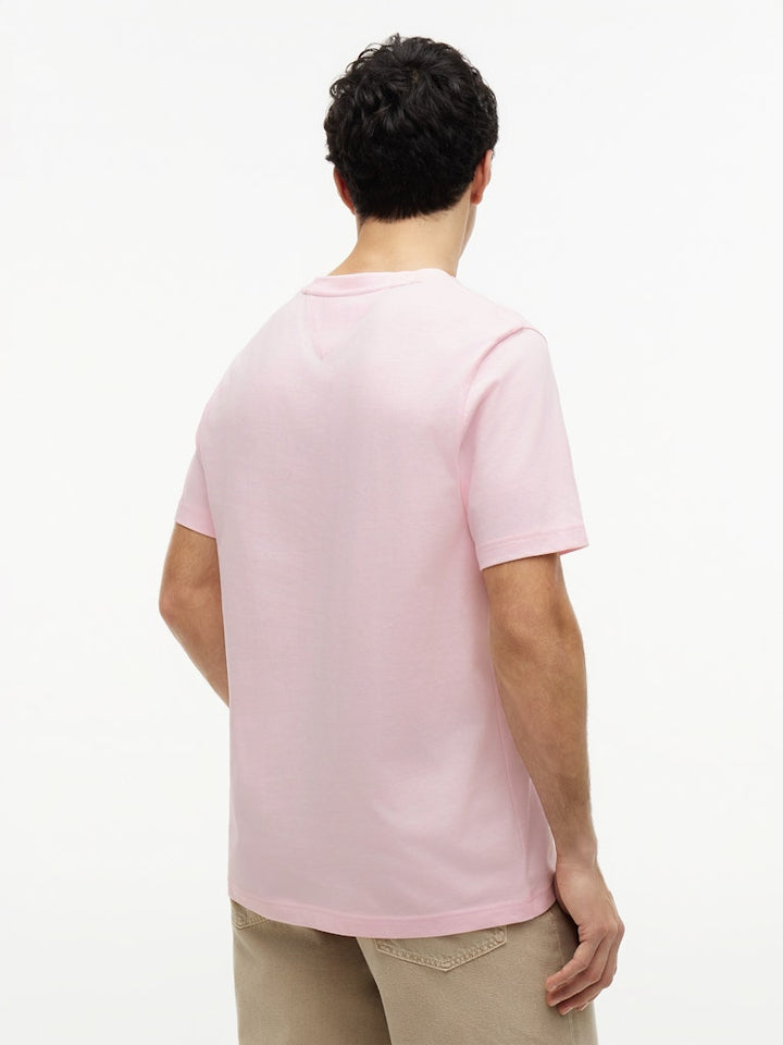 TOMMY HILFIGER SCRIPT FLAG REGULAR TEE - PINK LILY
