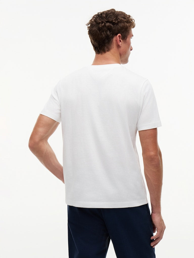 TOMMY HILFIGER SCRIPT STACK REGULAR TEE - WHITE