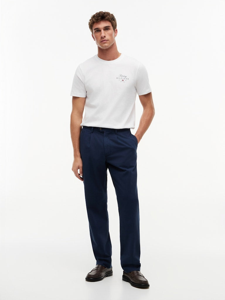 TOMMY HILFIGER SCRIPT STACK REGULAR TEE - WHITE
