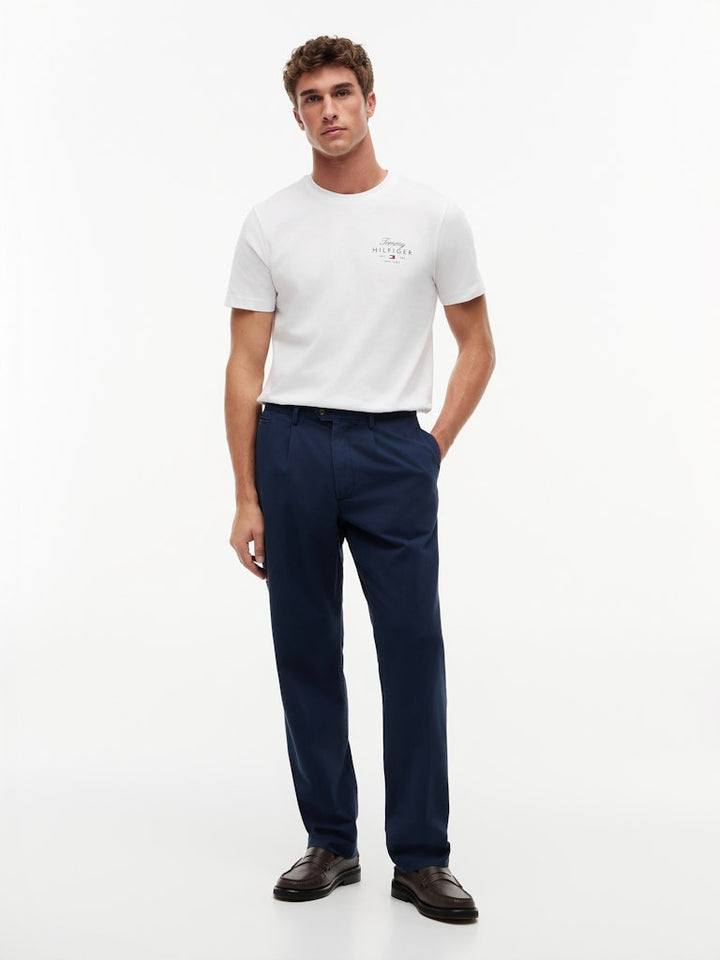 TOMMY HILFIGER SCRIPT STACK REGULAR TEE - WHITE