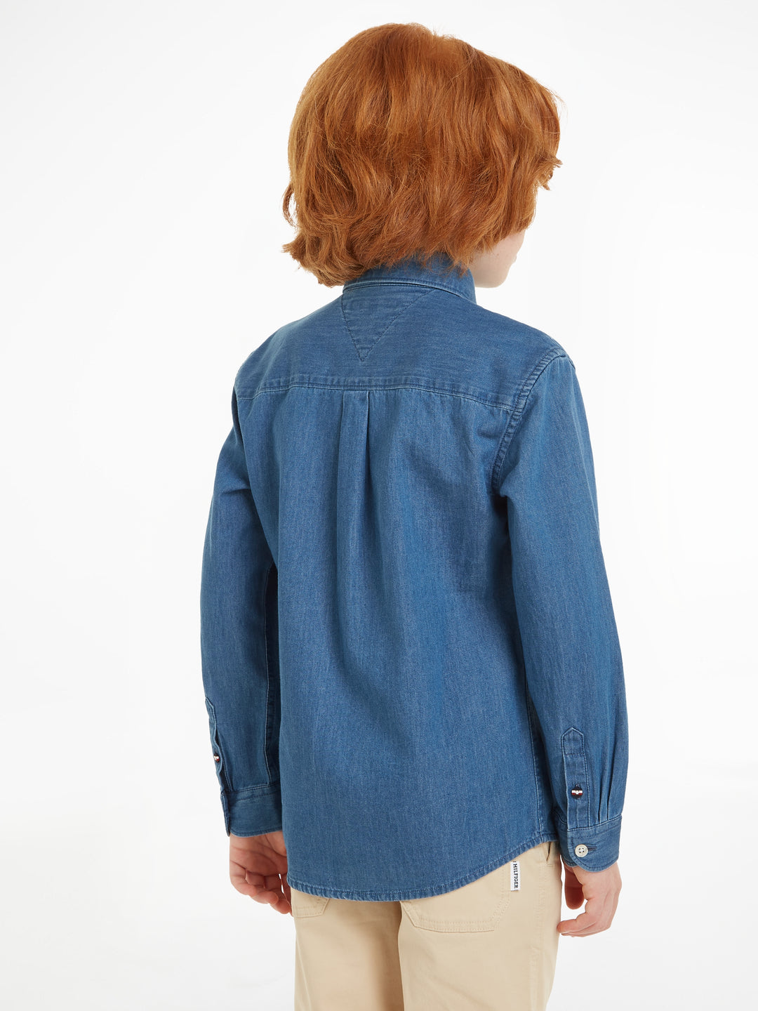 TH BOYS DENIM CHAMBRAY SHIRT - MID WASH