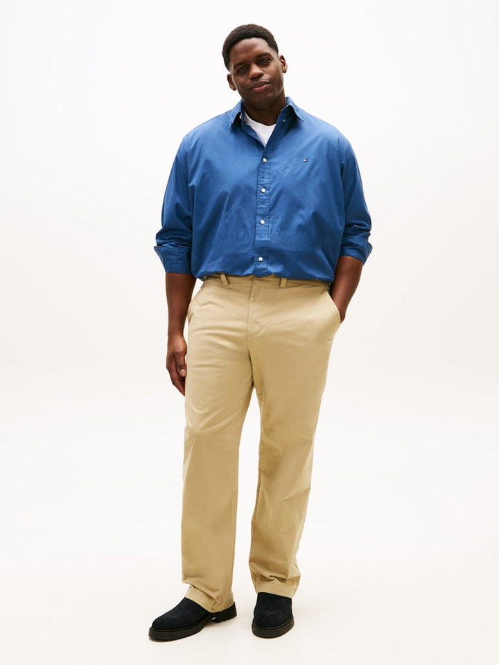 TOMMY HILFIGER BT-FLEX POPLIN SOLID RF SHIRT - AEGEAN SEA