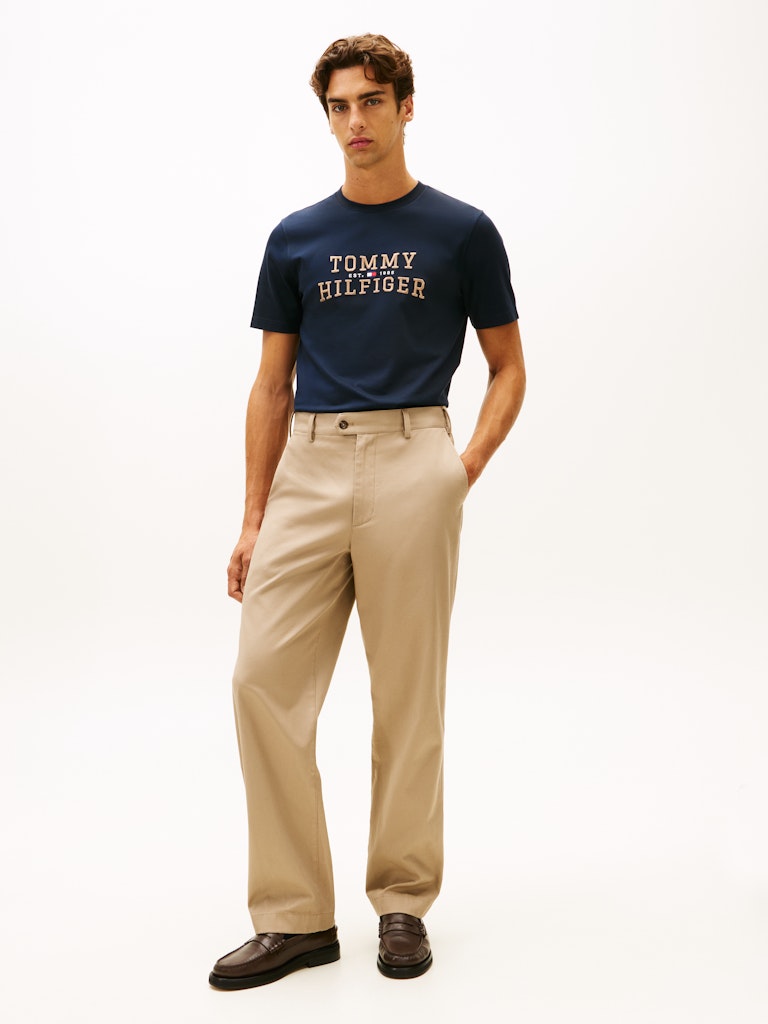 TOMMY HILFIGER ICON INTERLOCK TEE - NAVY