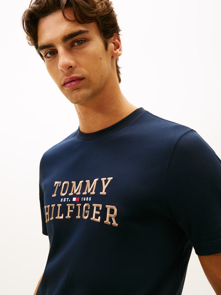 TOMMY HILFIGER ICON INTERLOCK TEE - NAVY