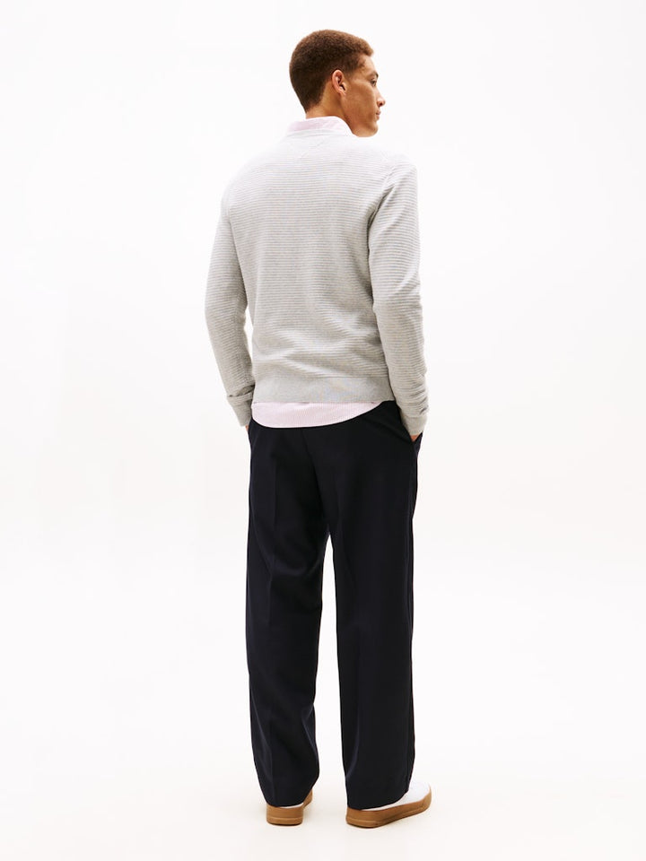 TOMMY HILFIGER SEASONAL STRUCTURE CNECK - LIGHT GREY