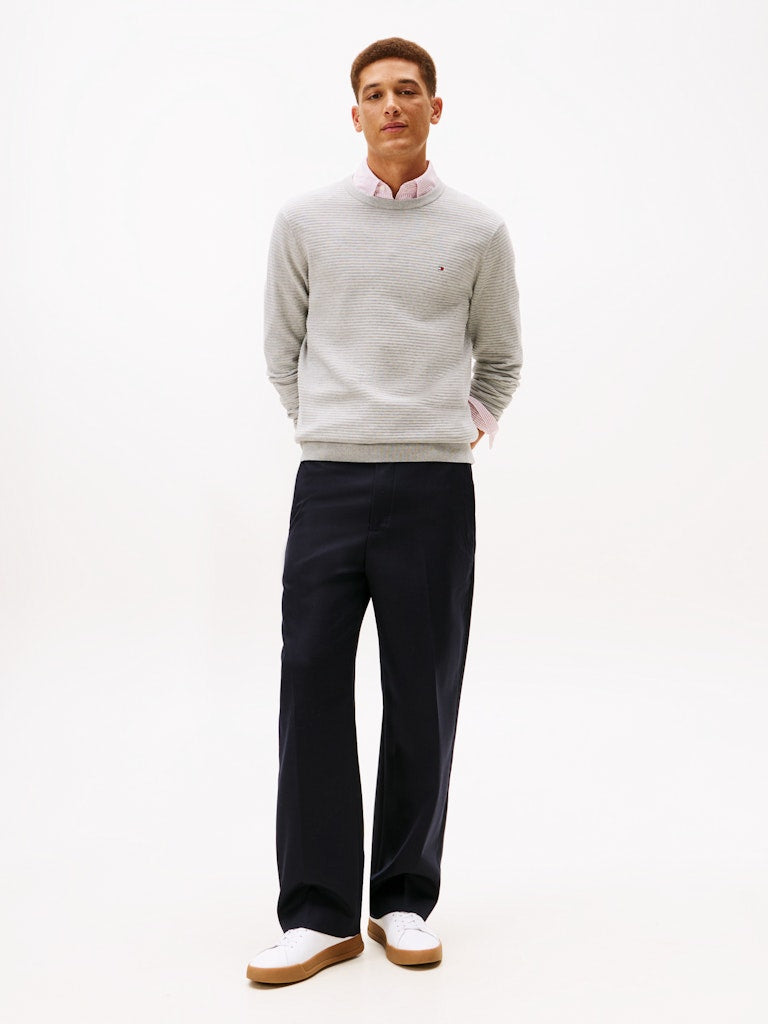 TOMMY HILFIGER SEASONAL STRUCTURE CNECK - LIGHT GREY