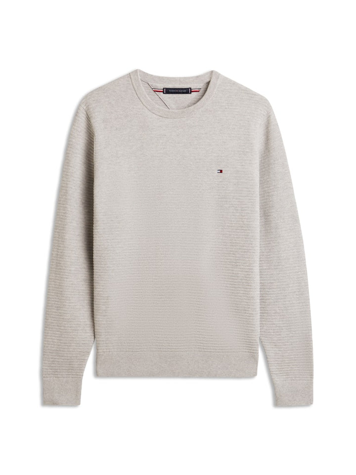 TOMMY HILFIGER SEASONAL STRUCTURE CNECK - LIGHT GREY