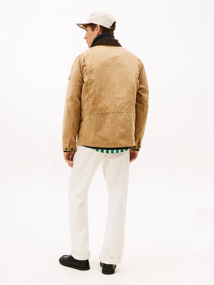 TOMMY HILFIGER WAXED BARN JACKET - SAFARI CANVAS