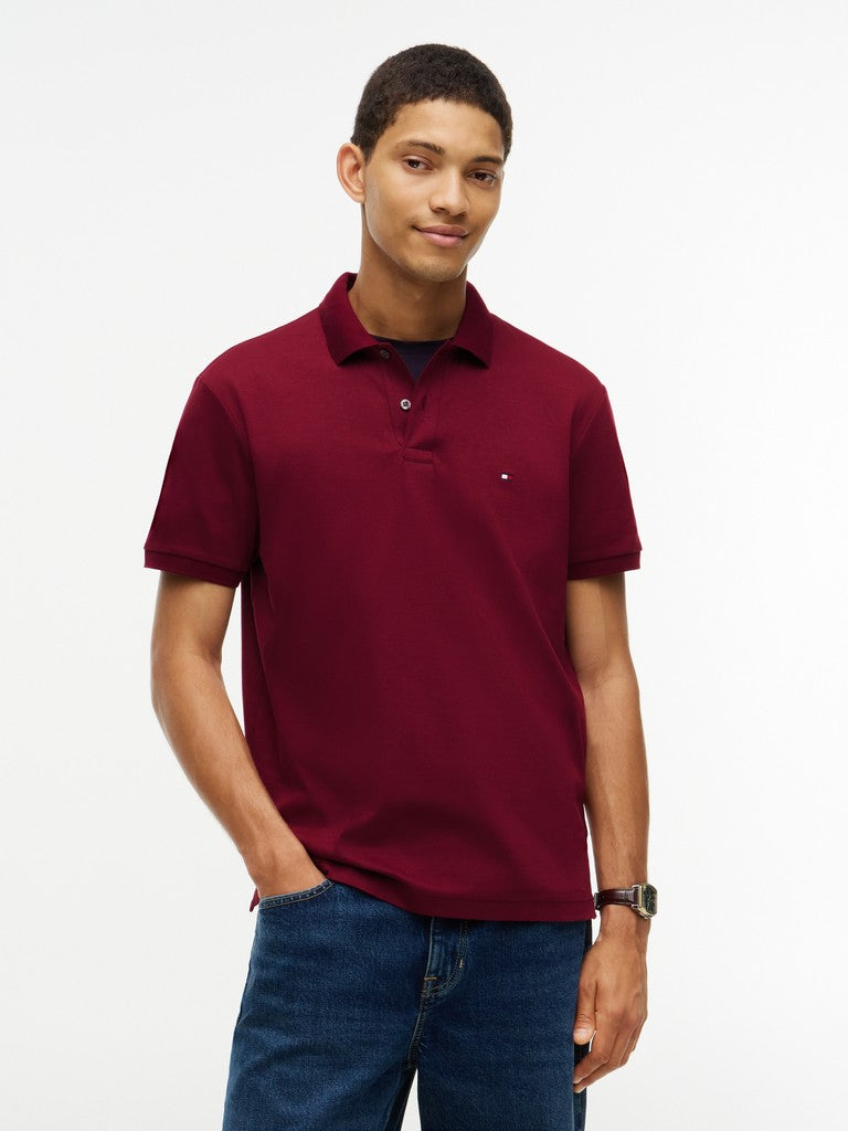 TOMMY HILFIGER LIQUID COTTON REG SEASONAL POLO - BURGUNDY