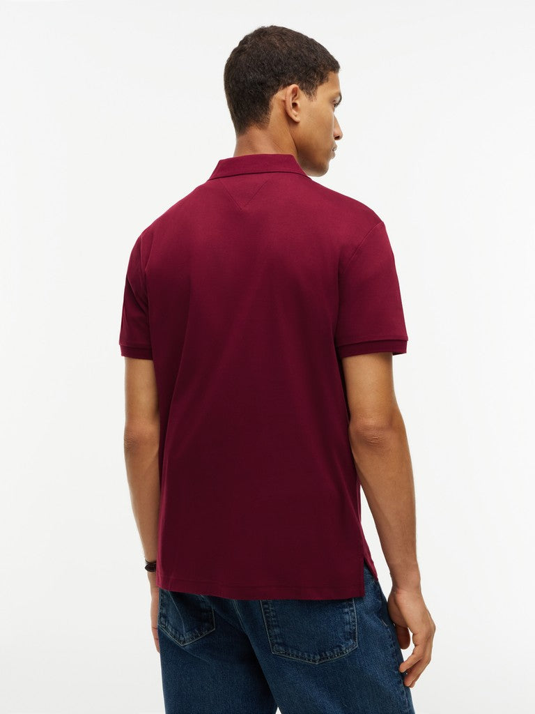 TOMMY HILFIGER LIQUID COTTON REG SEASONAL POLO - BURGUNDY