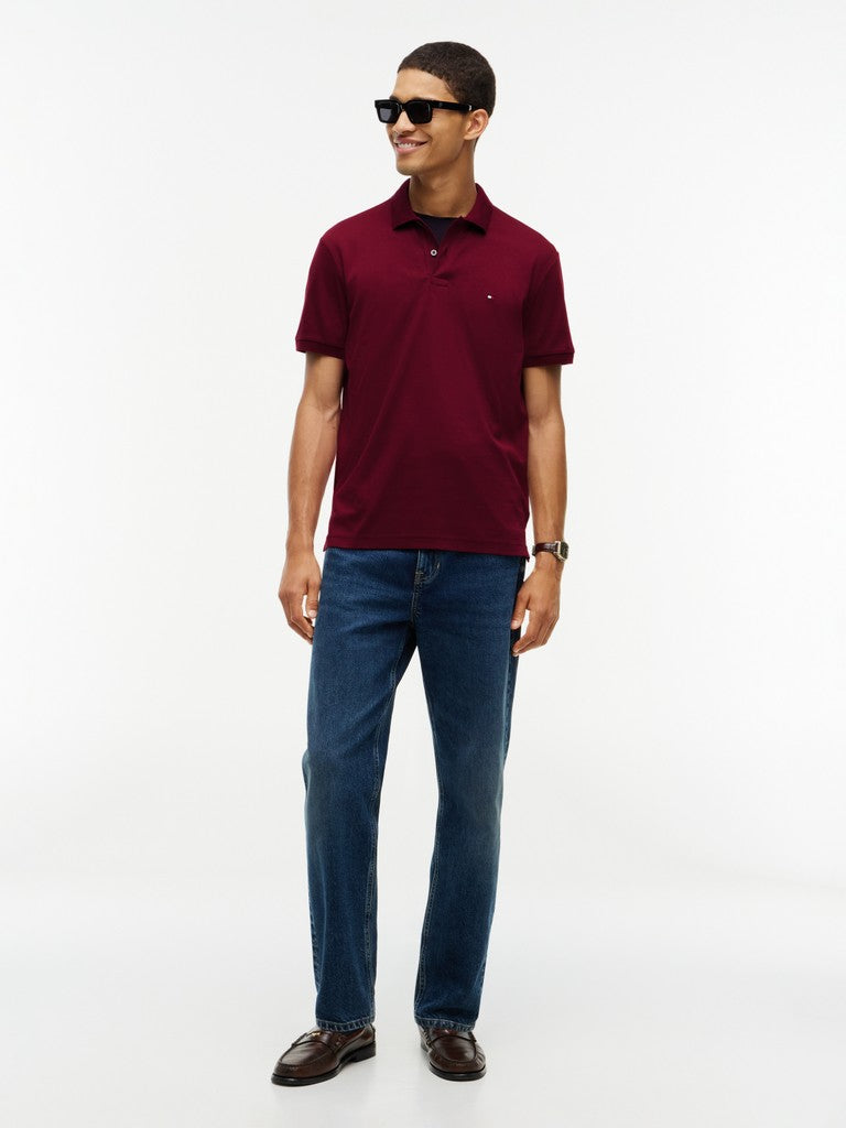 TOMMY HILFIGER LIQUID COTTON REG SEASONAL POLO - BURGUNDY