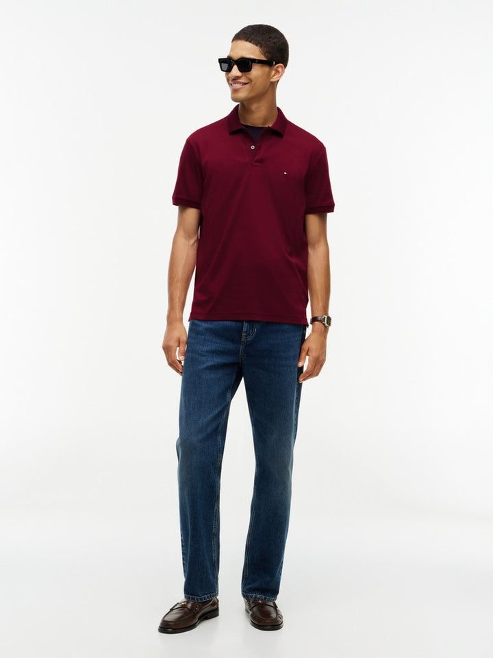 TOMMY HILFIGER LIQUID COTTON REG SEASONAL POLO - BURGUNDY