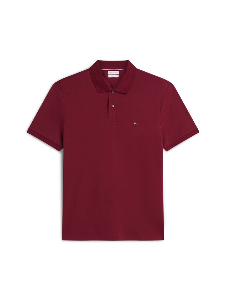 TOMMY HILFIGER LIQUID COTTON REG SEASONAL POLO - BURGUNDY