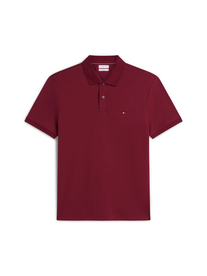 TOMMY HILFIGER LIQUID COTTON REG SEASONAL POLO - BURGUNDY