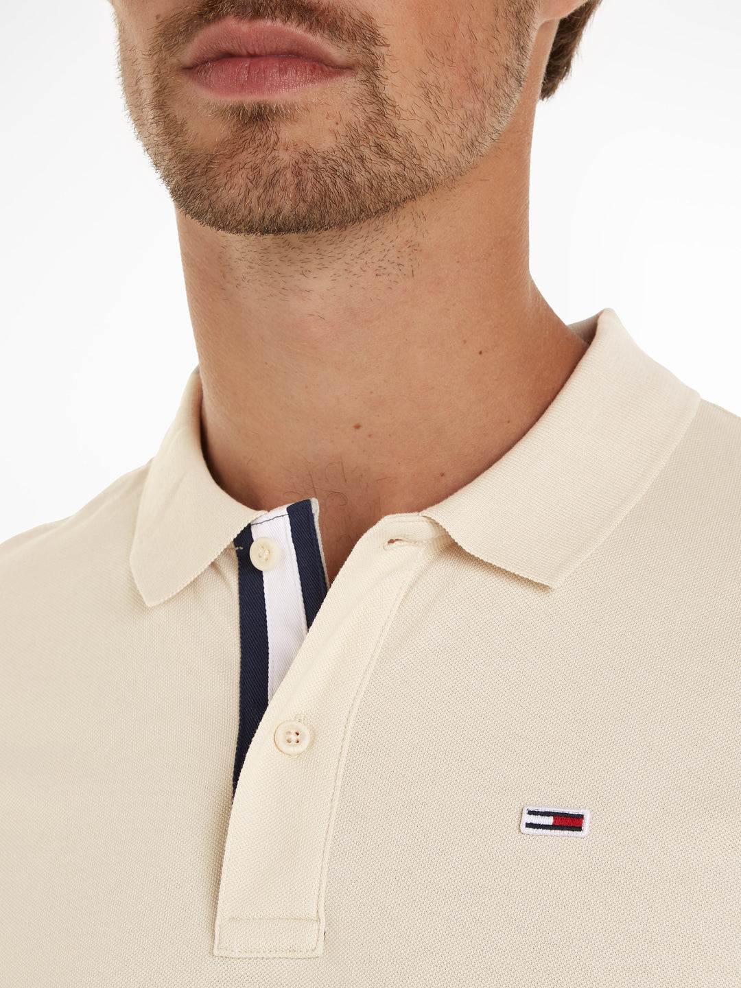 TJM SLIM PLACKET POLO - NEWSPRINT