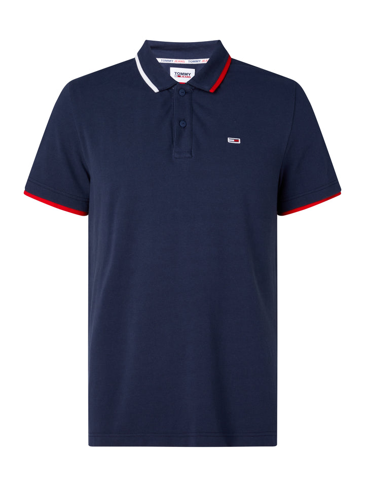 TJM REG FLAG NECK POLO - NAVY