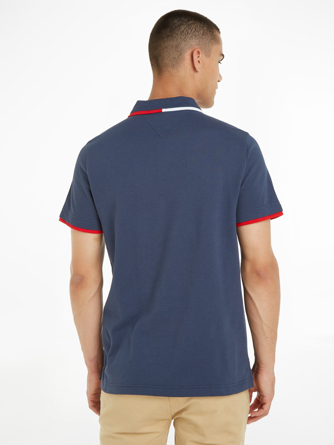 TJM REG FLAG NECK POLO - NAVY