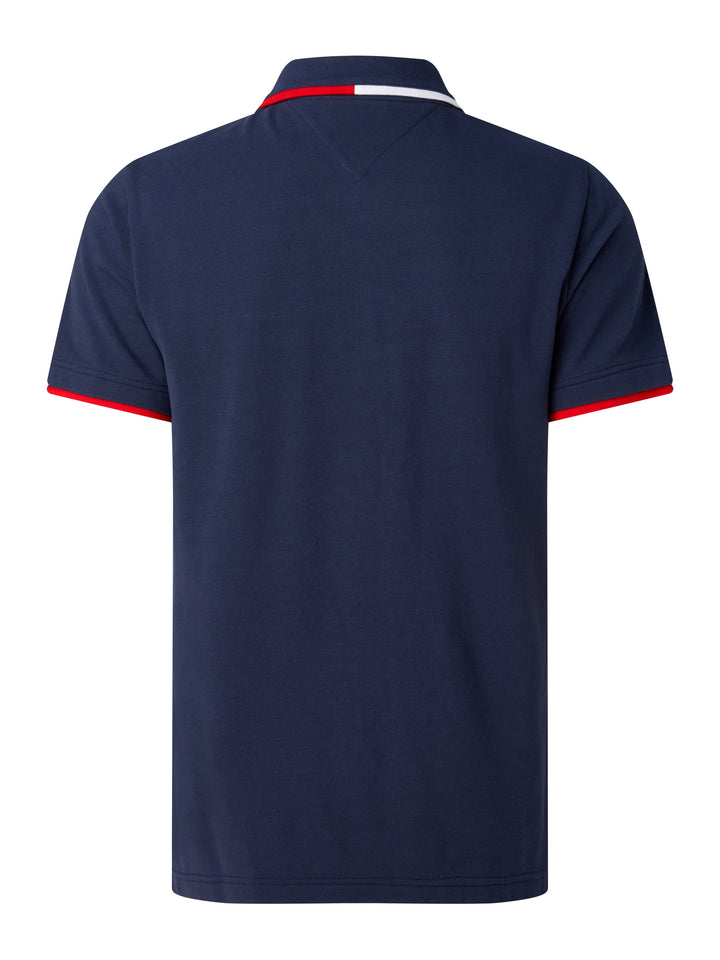 TJM REG FLAG NECK POLO - NAVY