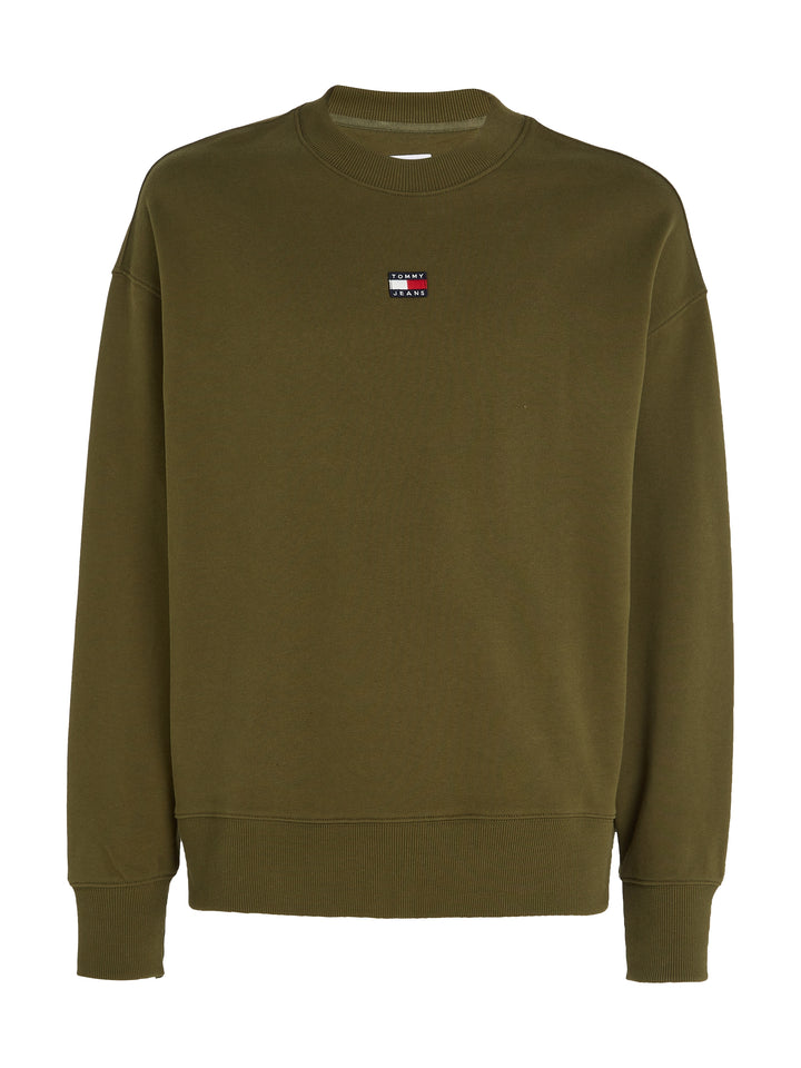TJM RLX XS BADGE CREW - OLIVE
