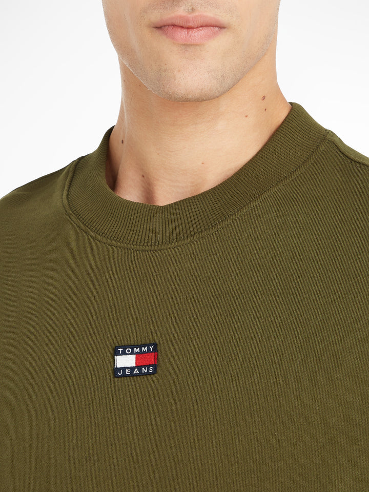TJM RLX XS BADGE CREW - OLIVE