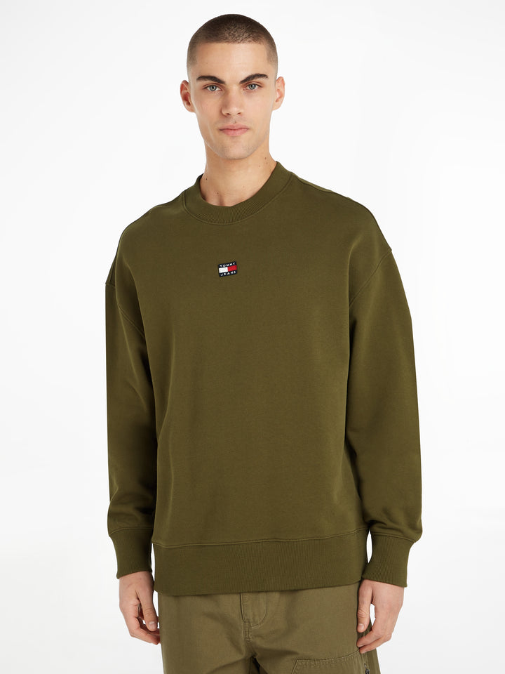 TJM RLX XS BADGE CREW - OLIVE