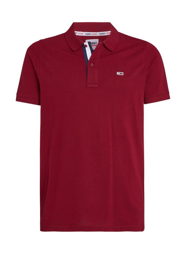 TJM SLIM PLACKET POLO - ROUGE