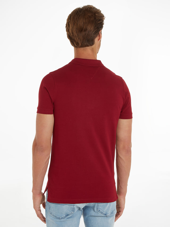 TJM SLIM PLACKET POLO - ROUGE