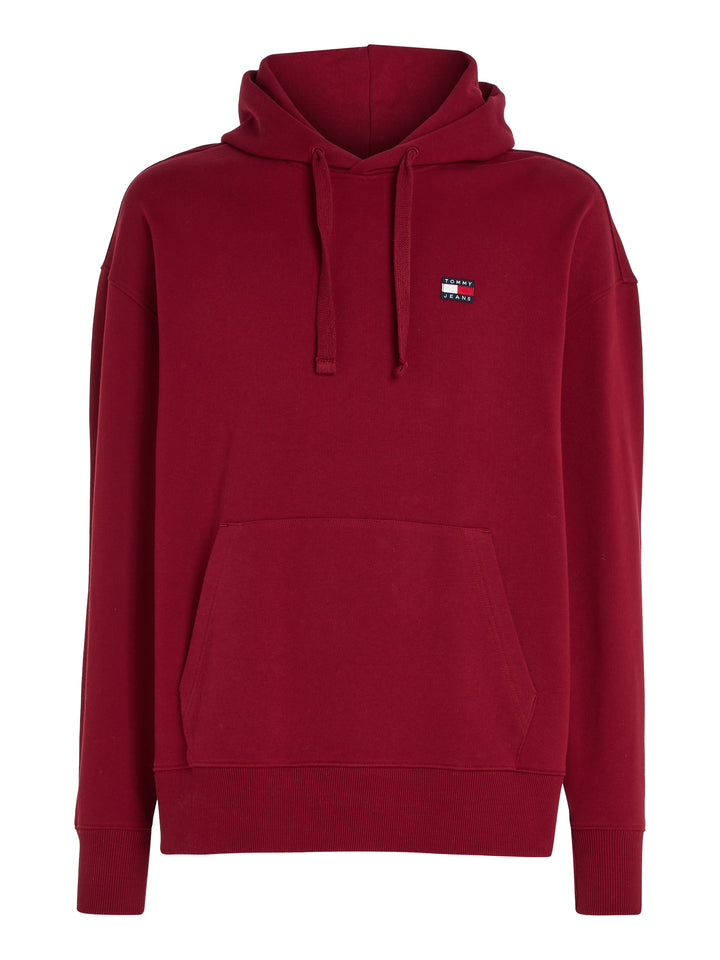 TJM RLX XS BADGE HOODIE - ROUGE