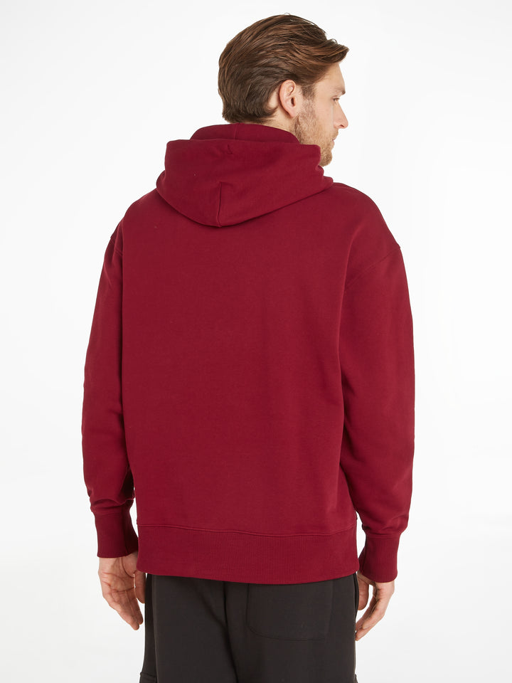TJM RLX XS BADGE HOODIE - ROUGE