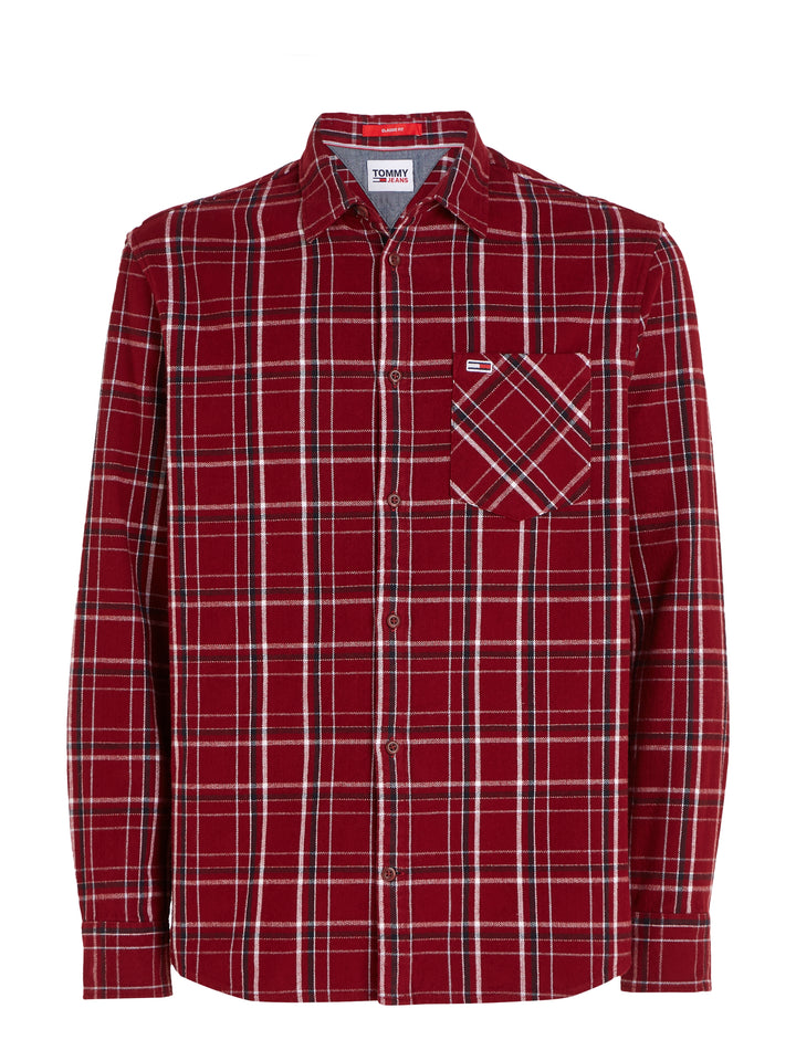 TJM CLSC CHECK POCKET SHIRT - ROUGE
