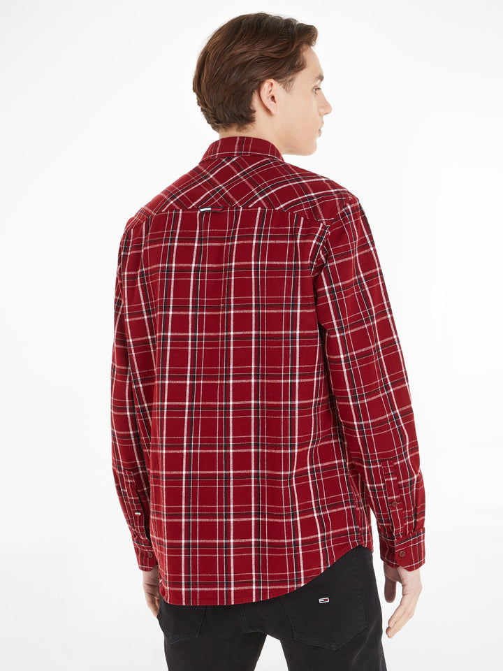 TJM CLSC CHECK POCKET SHIRT - ROUGE