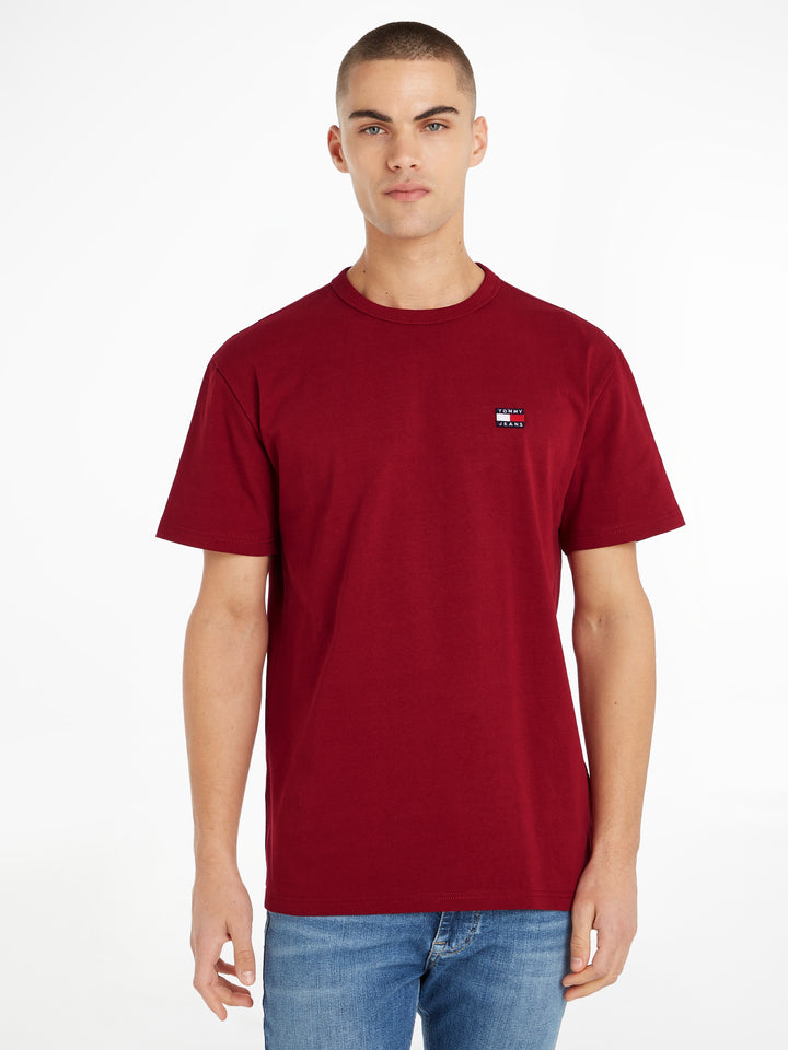TJM CLSC TOMMY XS BADGE TEE - ROUGE