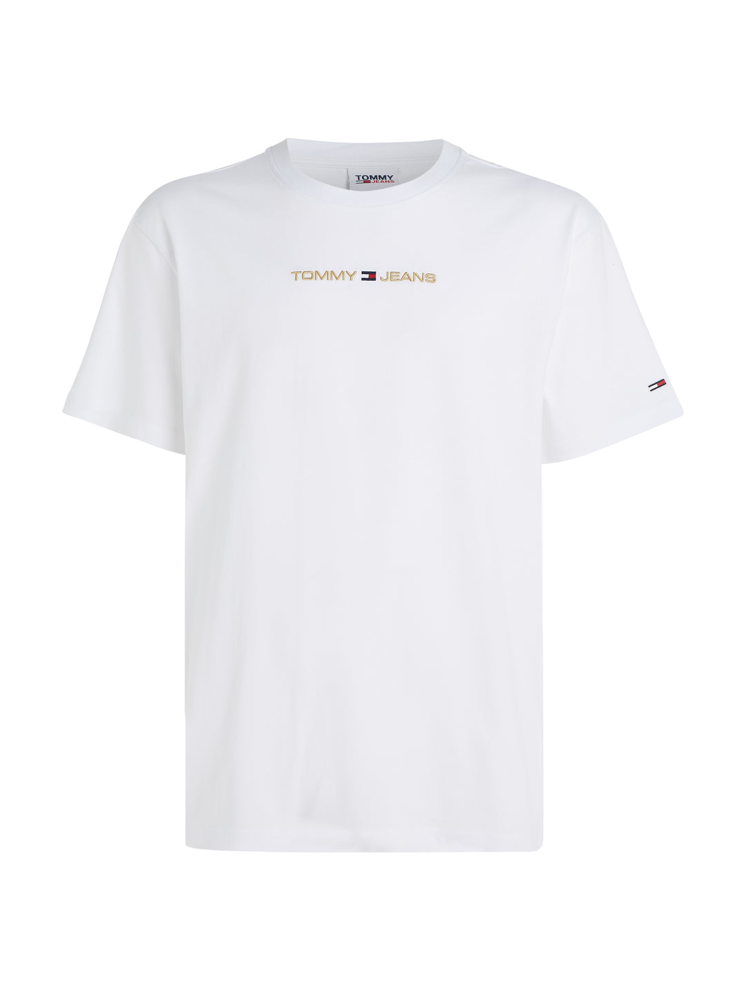 TJM CLSC GOLD LINEAR TEE - WHITE